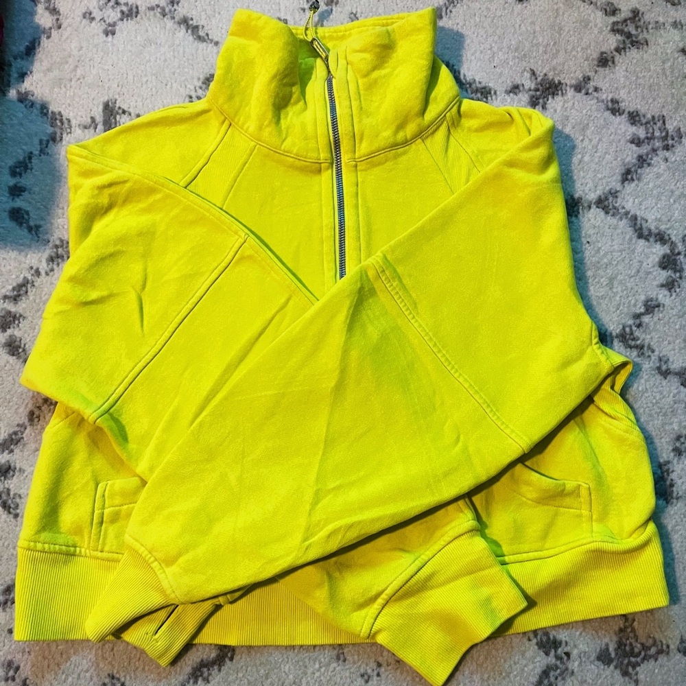 Lululemon Athletica Yellow Half-Zip Pullover